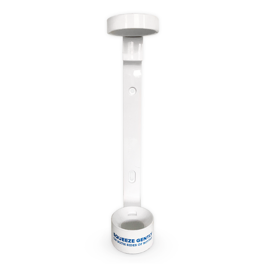 The wall mount that comes with the purchase of a Not Soap Radio shower gift set.
