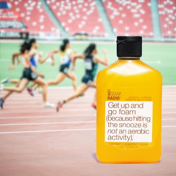 Energizing motivating orange scented body wash by Not Soap Radio