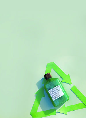 Green Clover Scented Shower Gel with Recycling Sign 