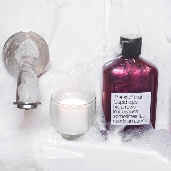 The stuff that Cupid dips his arrows in (because sometimes fate needs an assist). <b>bath/shower gel</b>