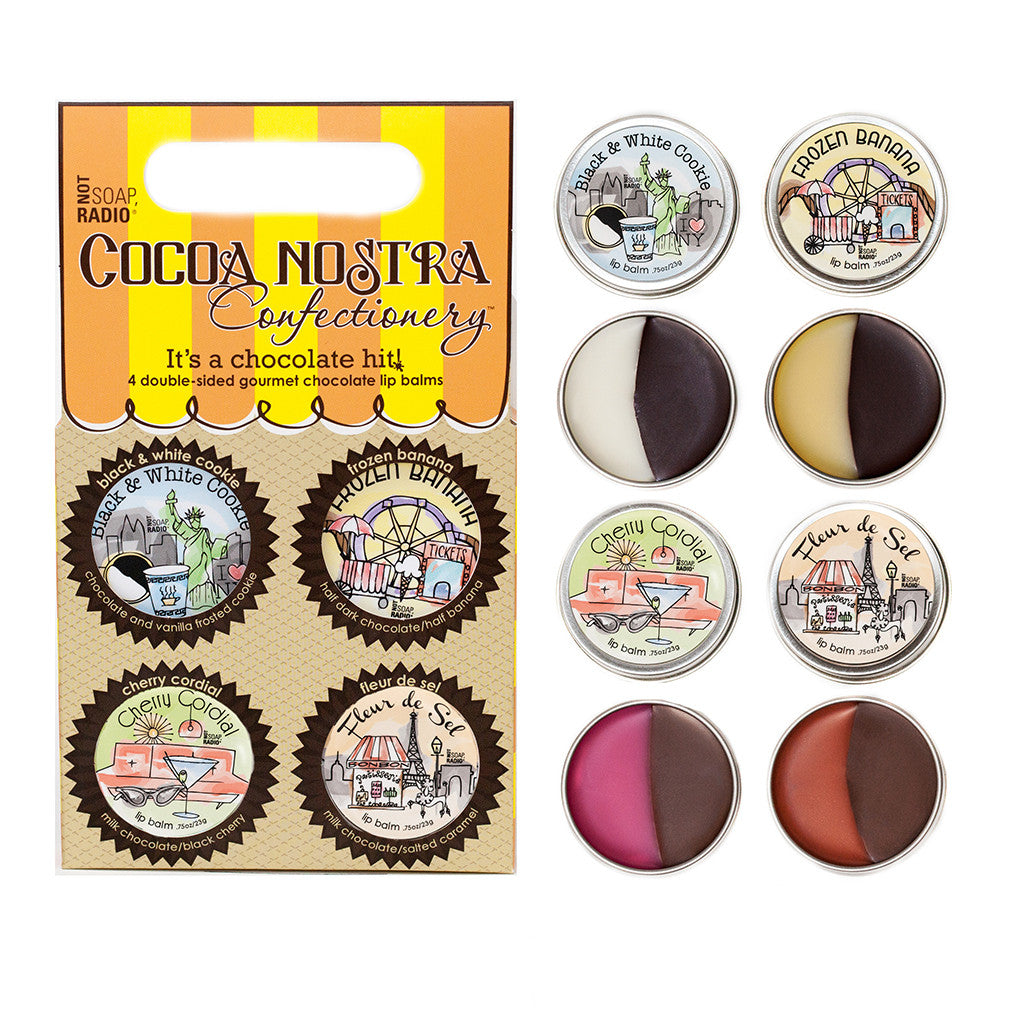 Cocoa Nostra Confectionery Chocolate Box Lip Balm Set – notsoapradio