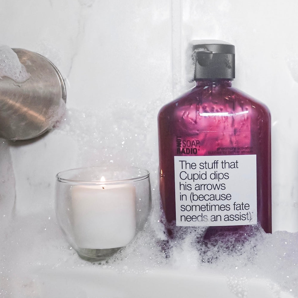 The stuff that Cupid dips his arrows in (because sometimes fate needs an assist). <b>bath/shower gel</b>