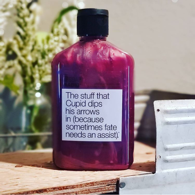 The stuff that Cupid dips his arrows in (because sometimes fate needs an assist). <b>bath/shower gel</b>