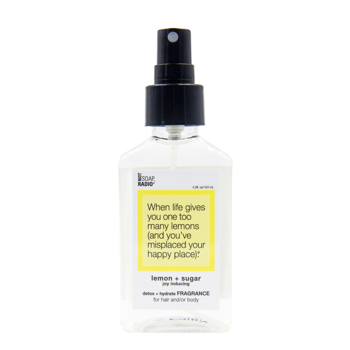 When life gives you one too many lemons (and you've misplaced your happy place...) - Not Soap Radio detox + hydrate fragrance for hair and/or body