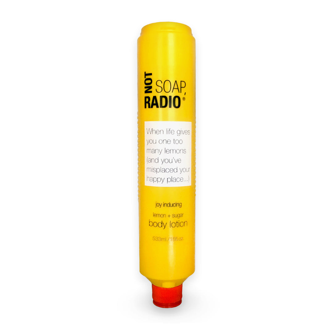 When life gives you one too many lemons (and you've misplaced your happy place) body lotion - Not Soap Radio