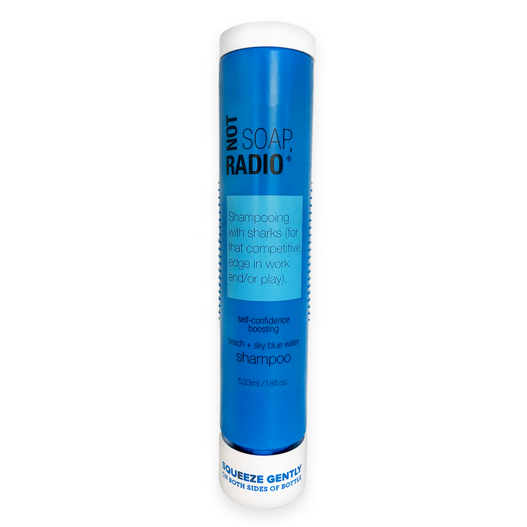 Shampooing with sharks (for that competitive edge in work and or play) clarifying & detoxifying shampoo - Not Soap Radio