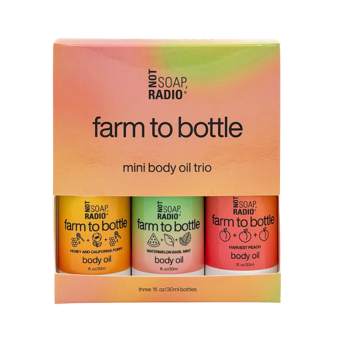 Farm to bottle mini body oil trio