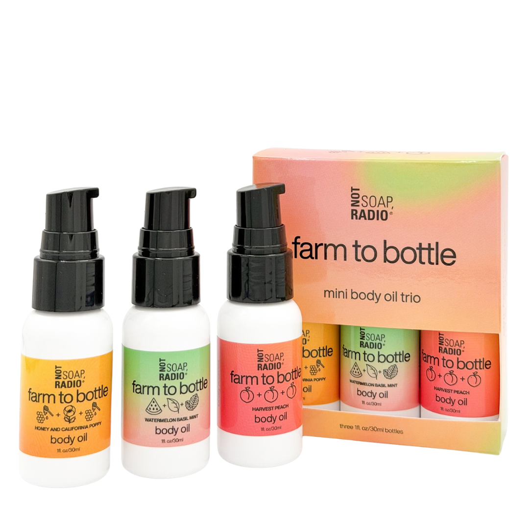Farm to bottle mini body oil trio