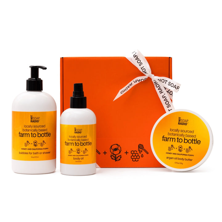 honey and california poppy gift trio