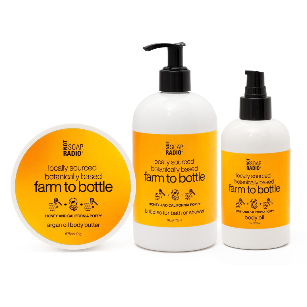 honey and california poppy gift trio