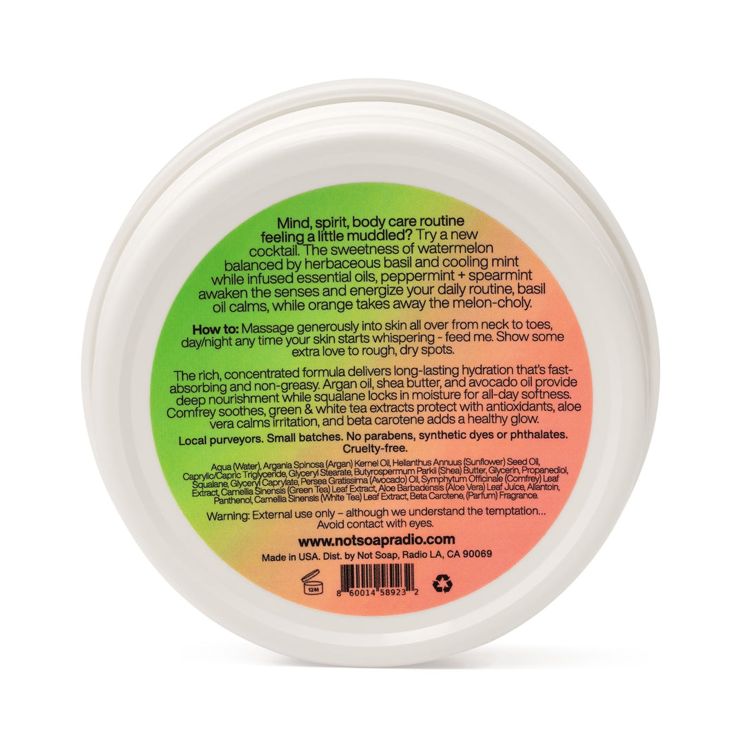 watermelon basil mint <b>body butter with argan oil</b>