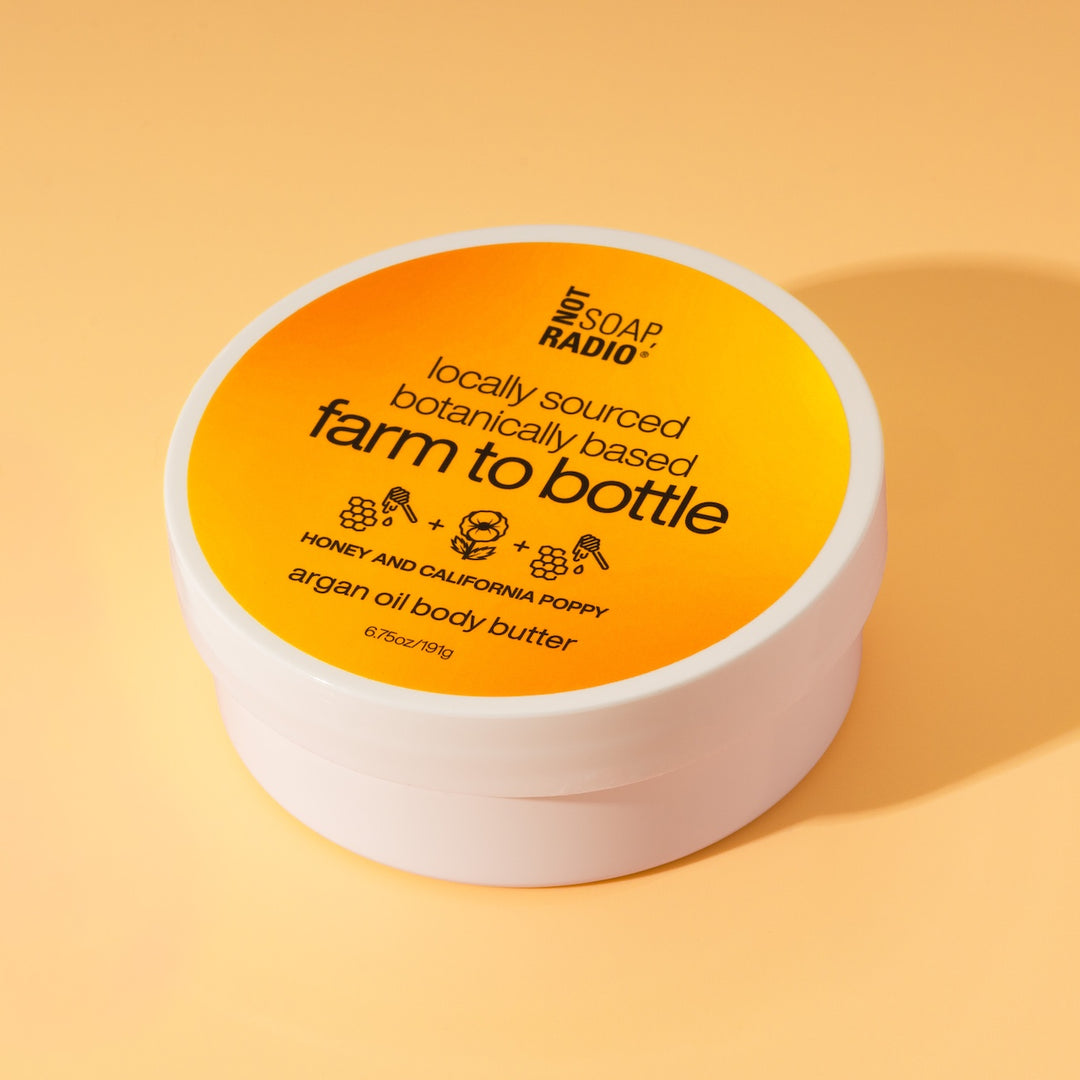 honey and california poppy <b>body butter with argan oil</b>