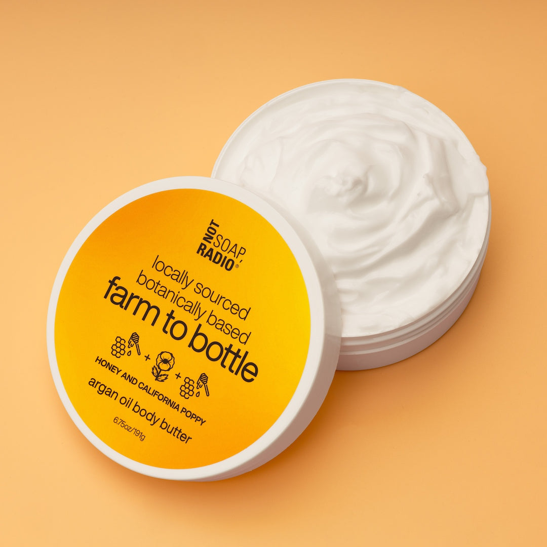 honey and california poppy <b>body butter with argan oil</b>
