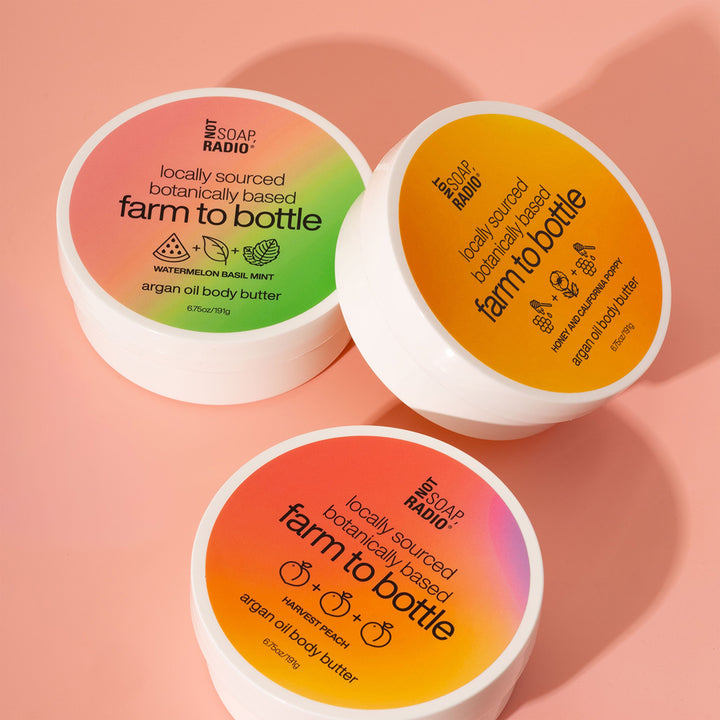 Farm to bottle argan oil body butter trio