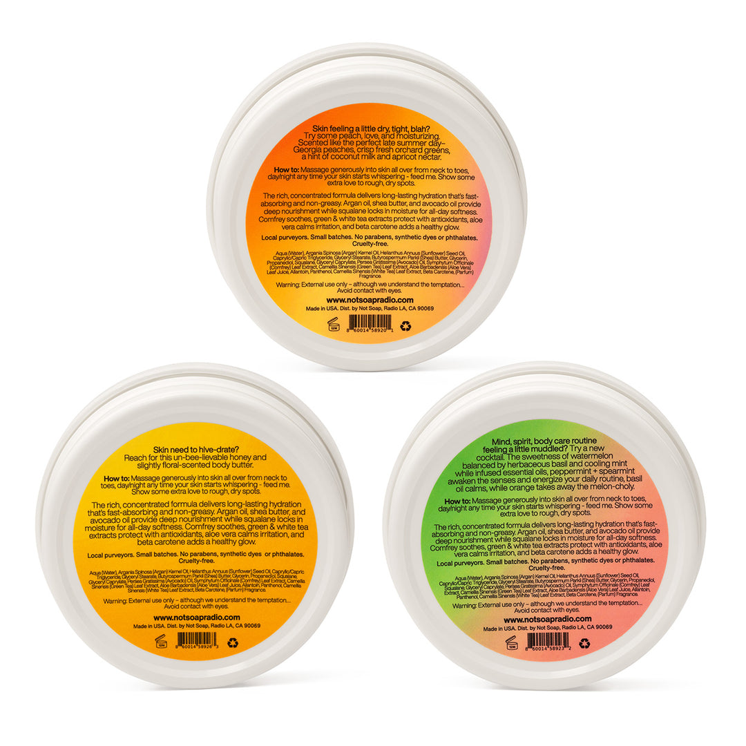 Farm to bottle argan oil body butter trio