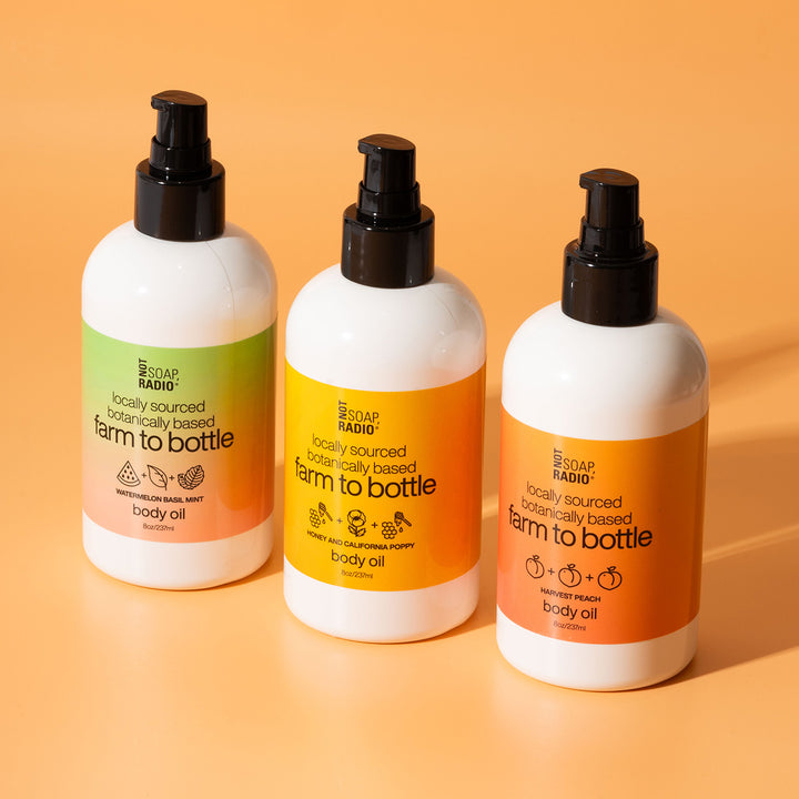 Farm to bottle body oil trio