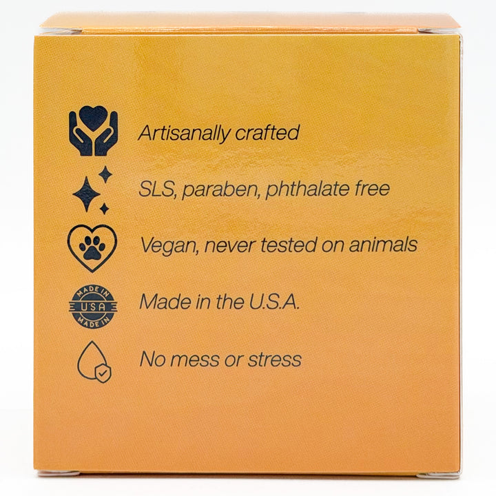 Farm to bottle honey and california poppy bath bomb