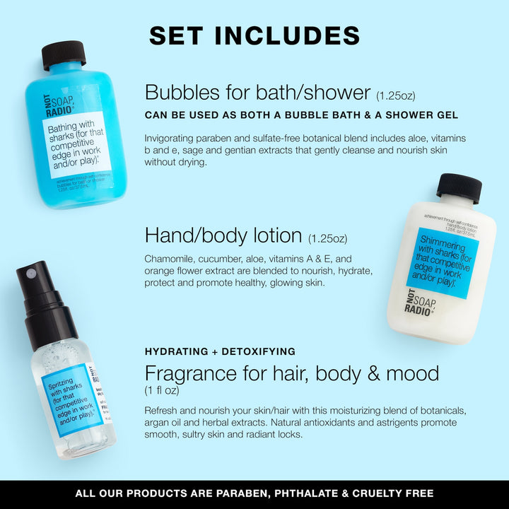 Bathing with sharks MINI bath and body gift set