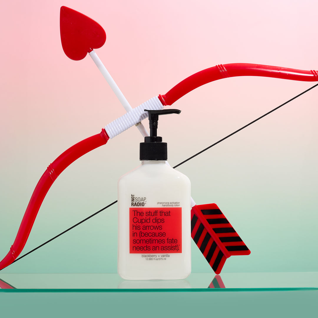 The stuff that Cupid dips his arrows in (because sometimes fate needs an assist). <b>hand/body lotion</b>
