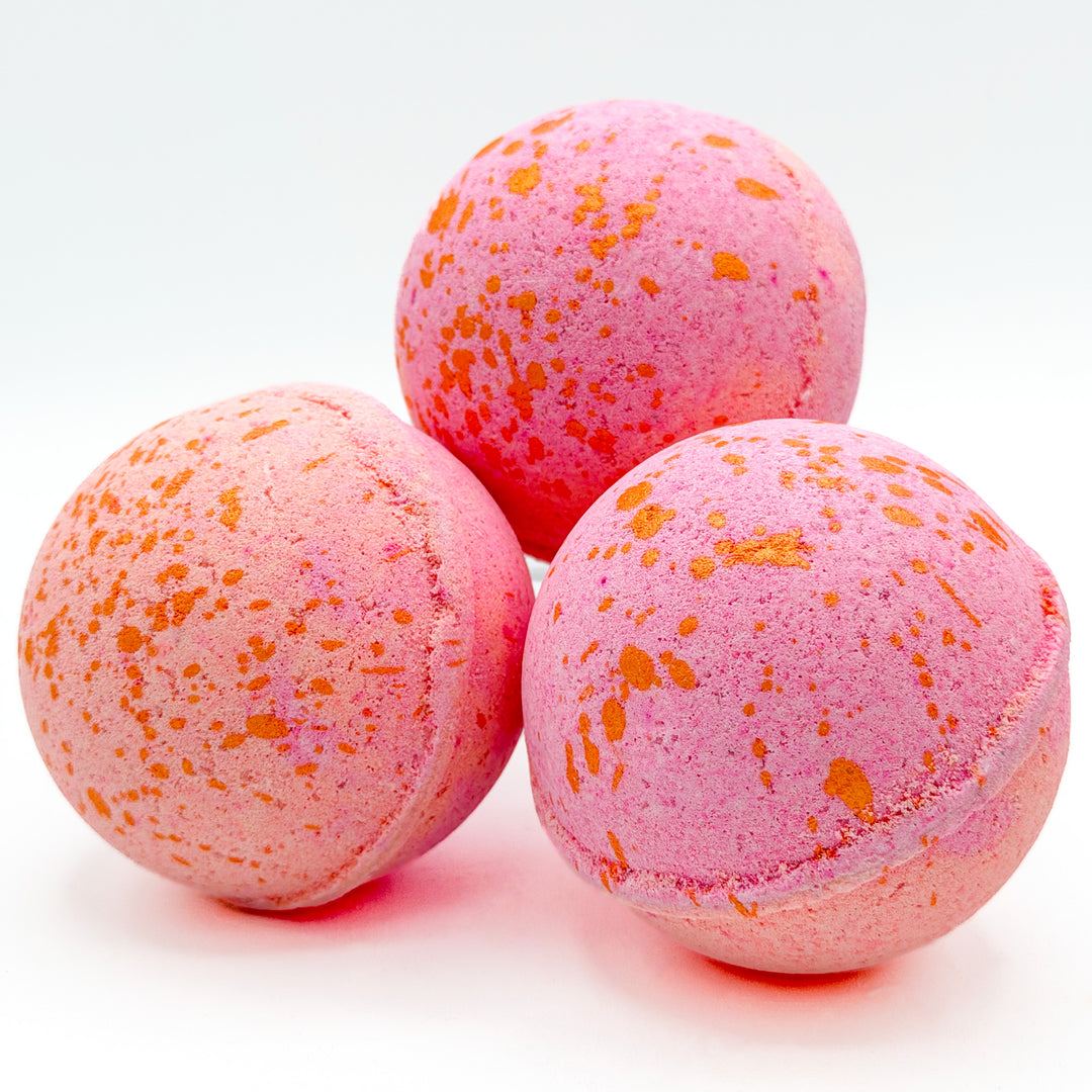 Farm to bottle harvest peach bath bomb