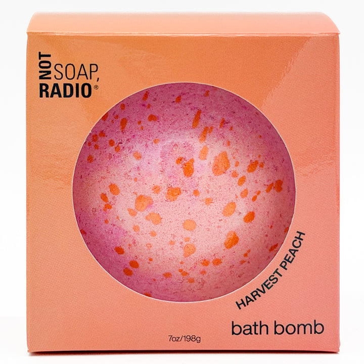 Farm to bottle harvest peach bath bomb