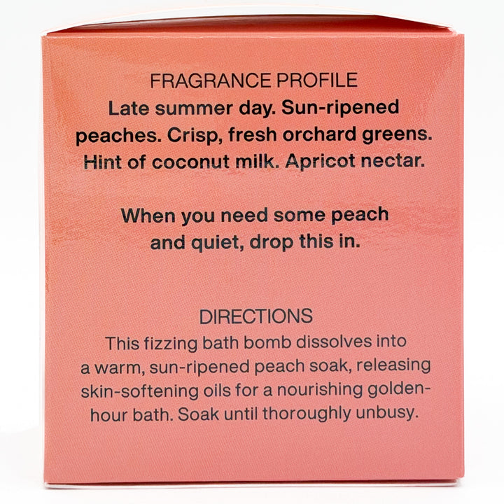 Farm to bottle harvest peach bath bomb