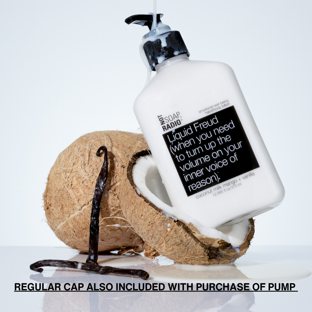 Liquid Freud (when you need to turn up the volume on your inner voice of reason). <b>hand/body lotion</b>