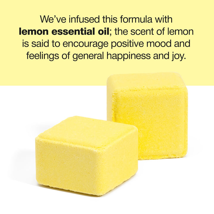 Infographic explaining the main aromatherapy ingredient - lemon essential oil, and its benefits