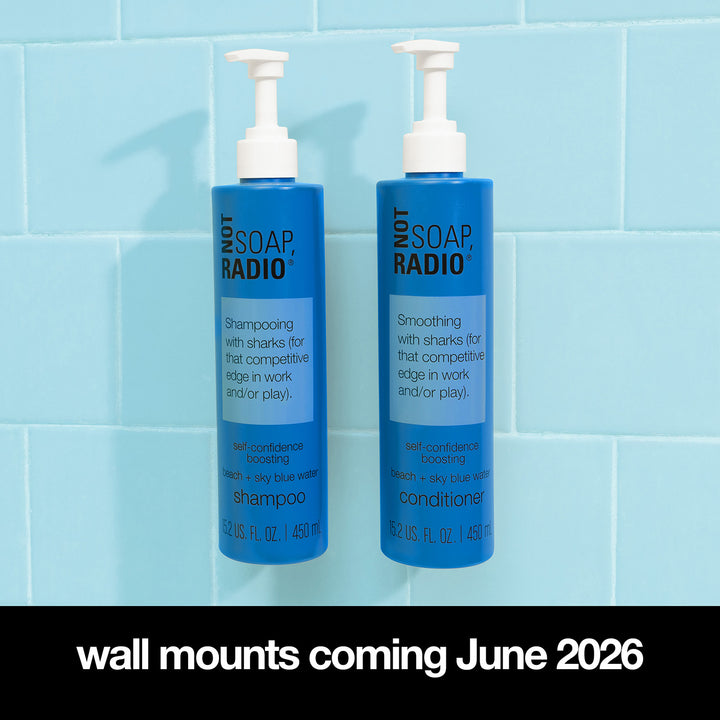 Shampooing with Sharks + Smoothing with Sharks <b>shampoo and conditioner pump bottles</b>