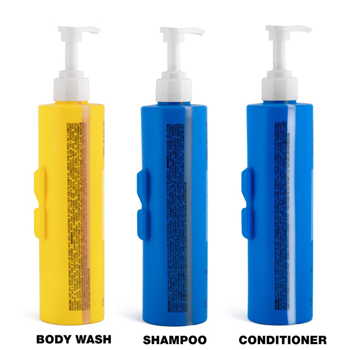 Hotel shower collection <b>body wash, shampoo and conditioner pump bottles</b>