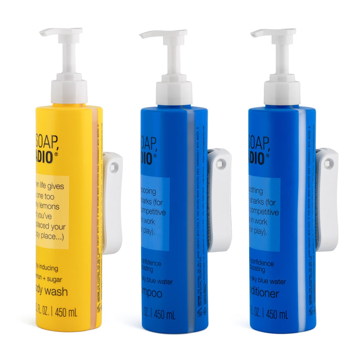 Hotel shower collection <b>body wash, shampoo and conditioner pump bottles</b>