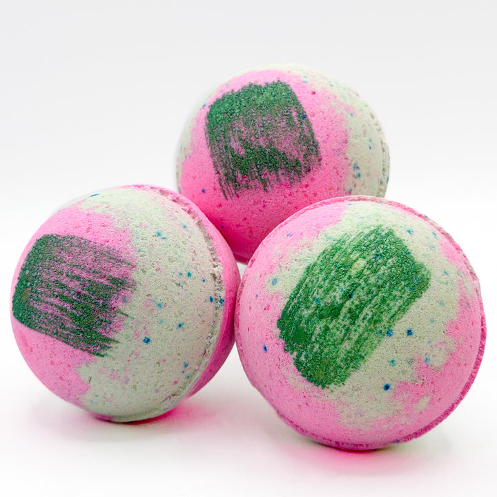 Farm to bottle watermelon basil mint bath bomb