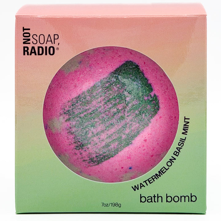 Farm to bottle watermelon basil mint bath bomb