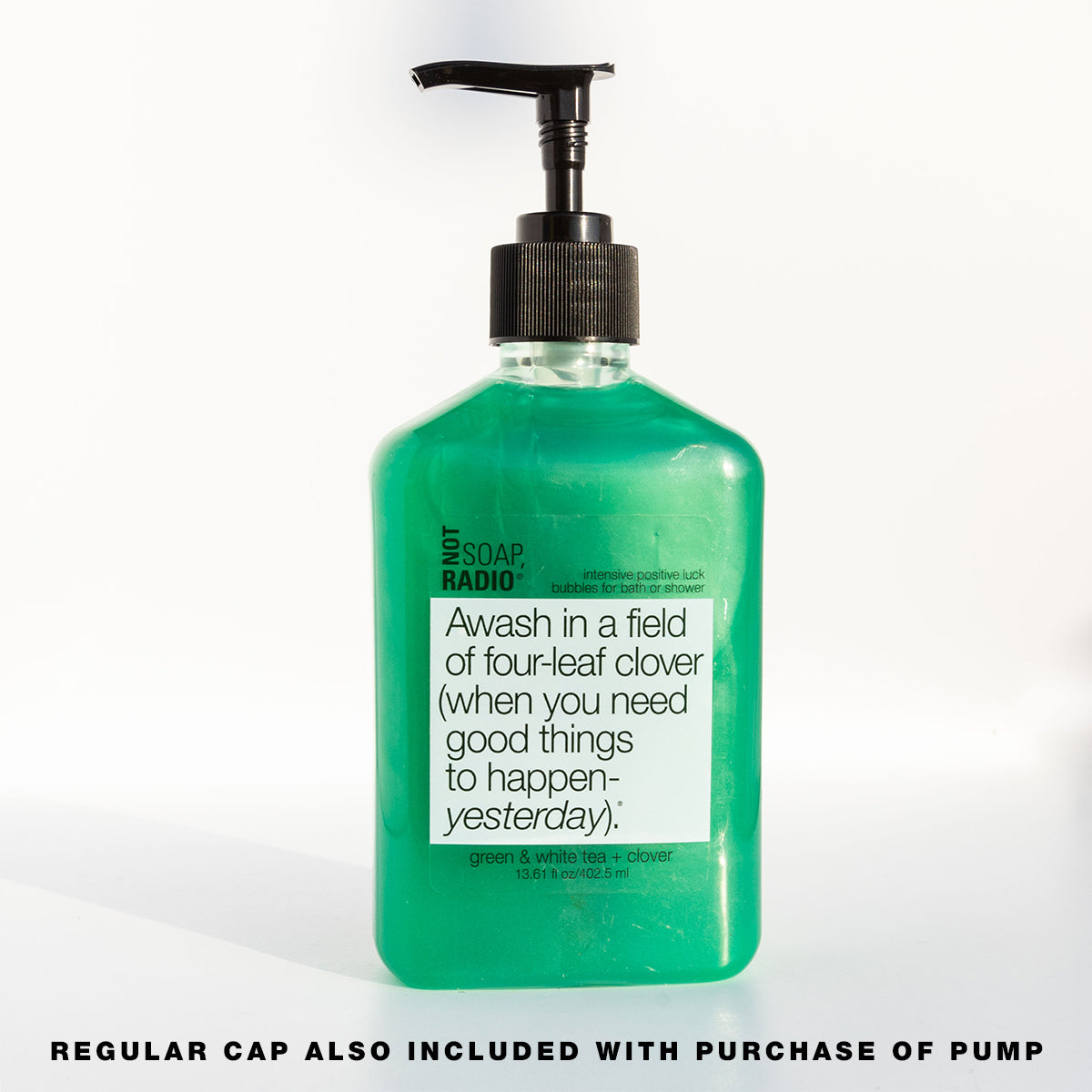 An intensive positive luck shower gel featuring a pump option for the bottle when you buy.