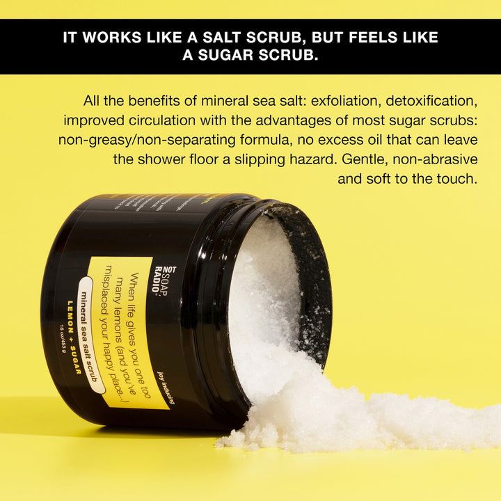 When life gives you one too many lemons mineral sea salt scrub