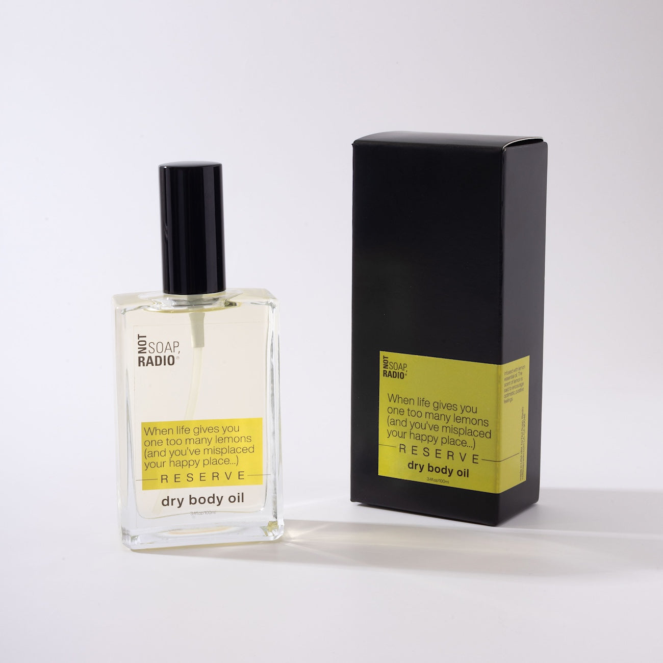 Lemons Reserve Dry Oil Fragrance Spray | Not Soap, Radio
