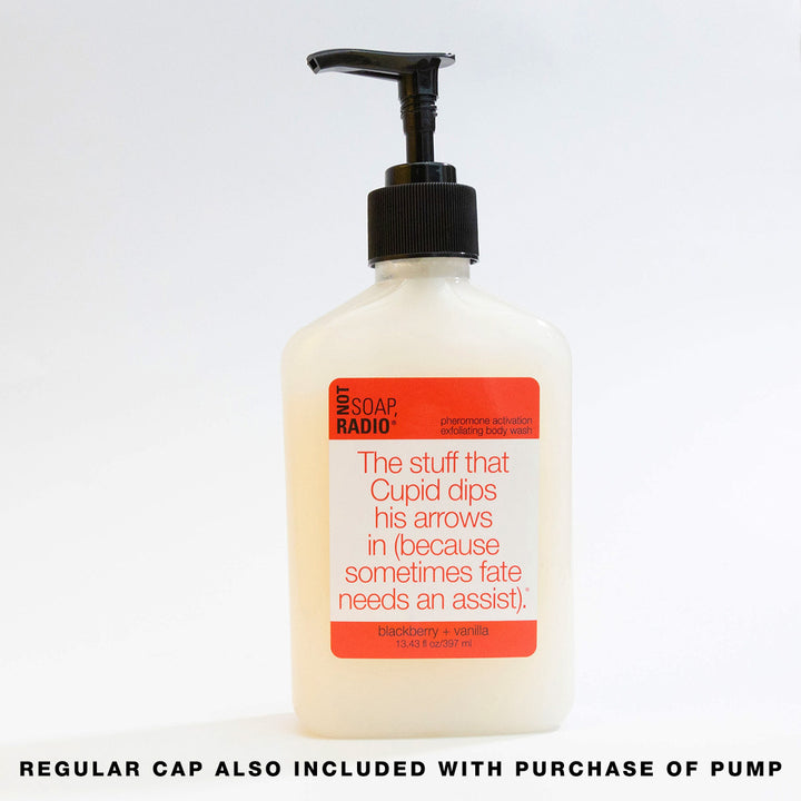 Cupid body scrub bottle comes with a pump option