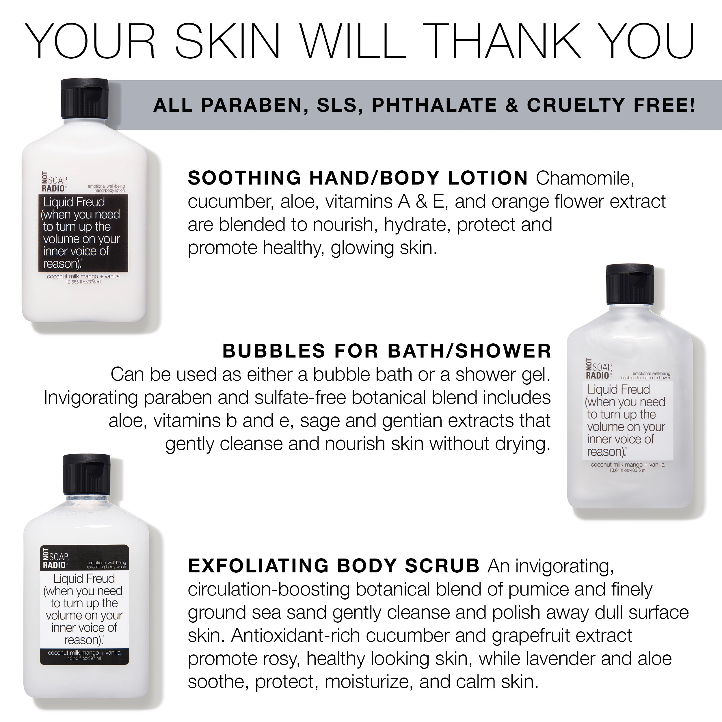 Coconut Vanilla Bath and Body Spa Gift Set | Not Soap, Radio