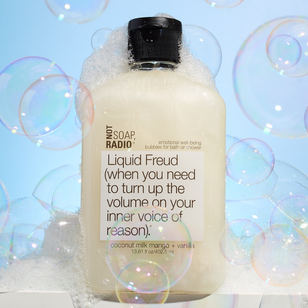Liquid Freud (when you need to turn up the volume on your inner voice of reason). <b>bath/shower gel</b>