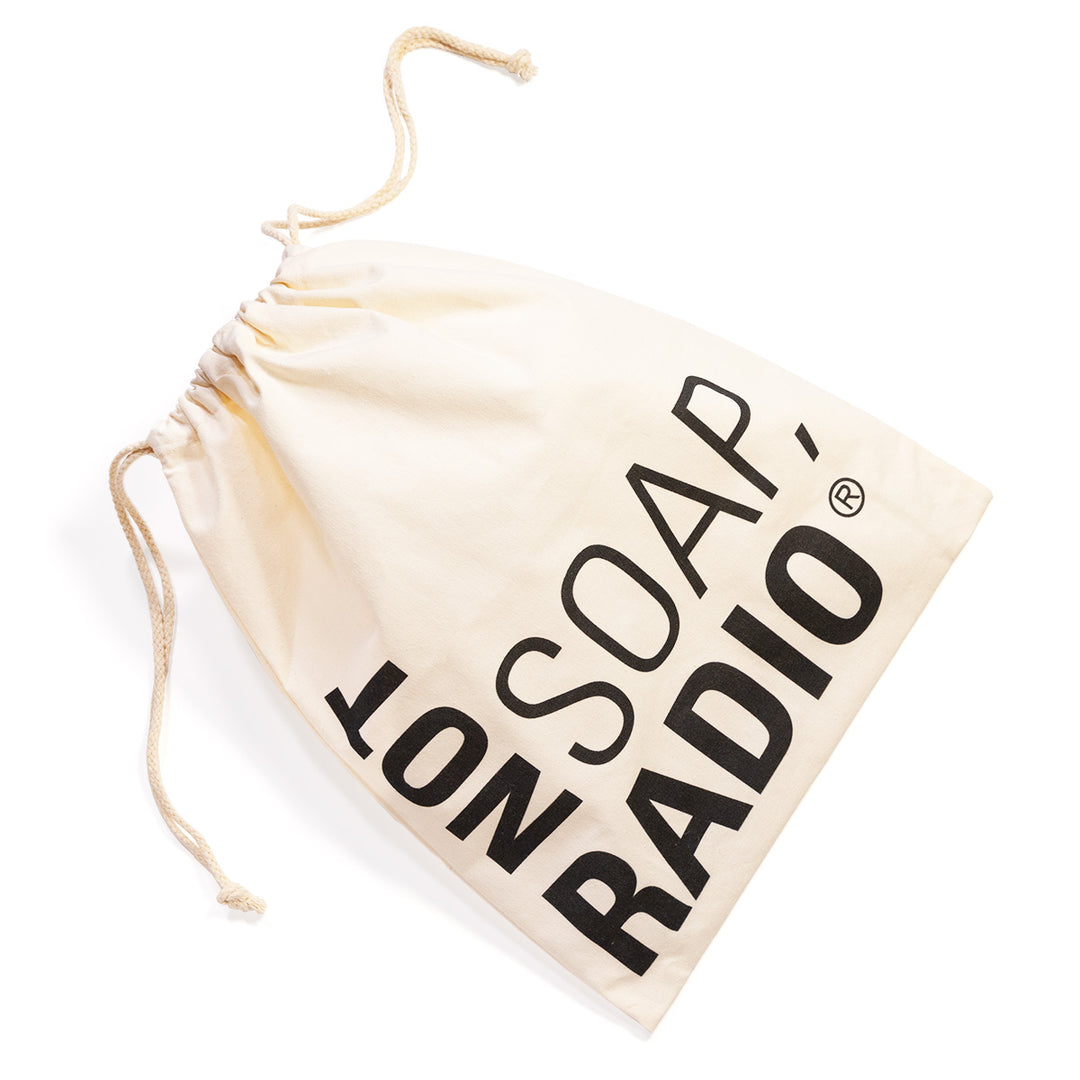 Sustainable gift wrapping - Not Soap, Radio logo-ed gift bags