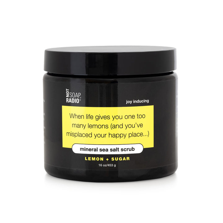 When life gives you one too many lemons mineral sea salt scrub