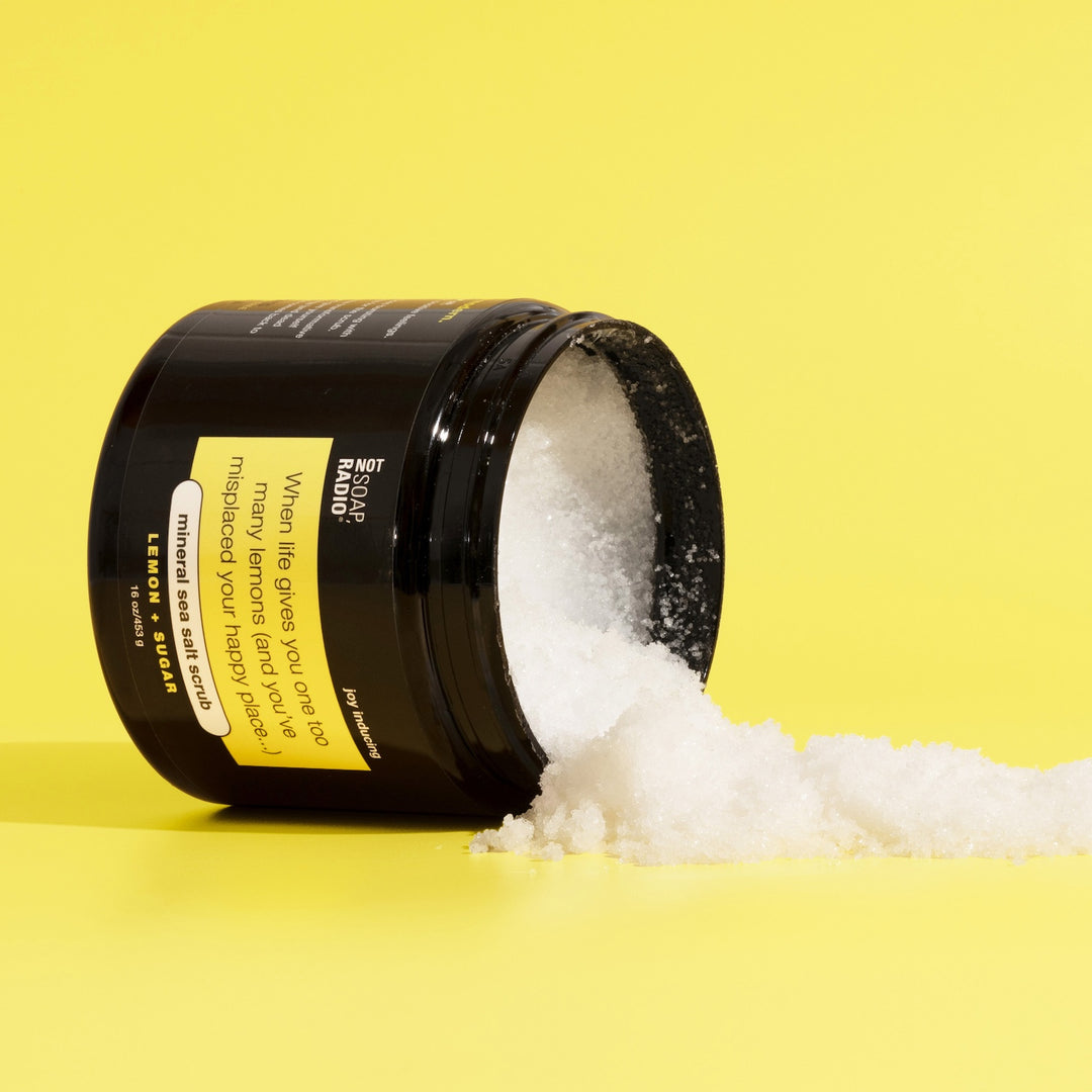 When life gives you one too many lemons mineral sea salt scrub