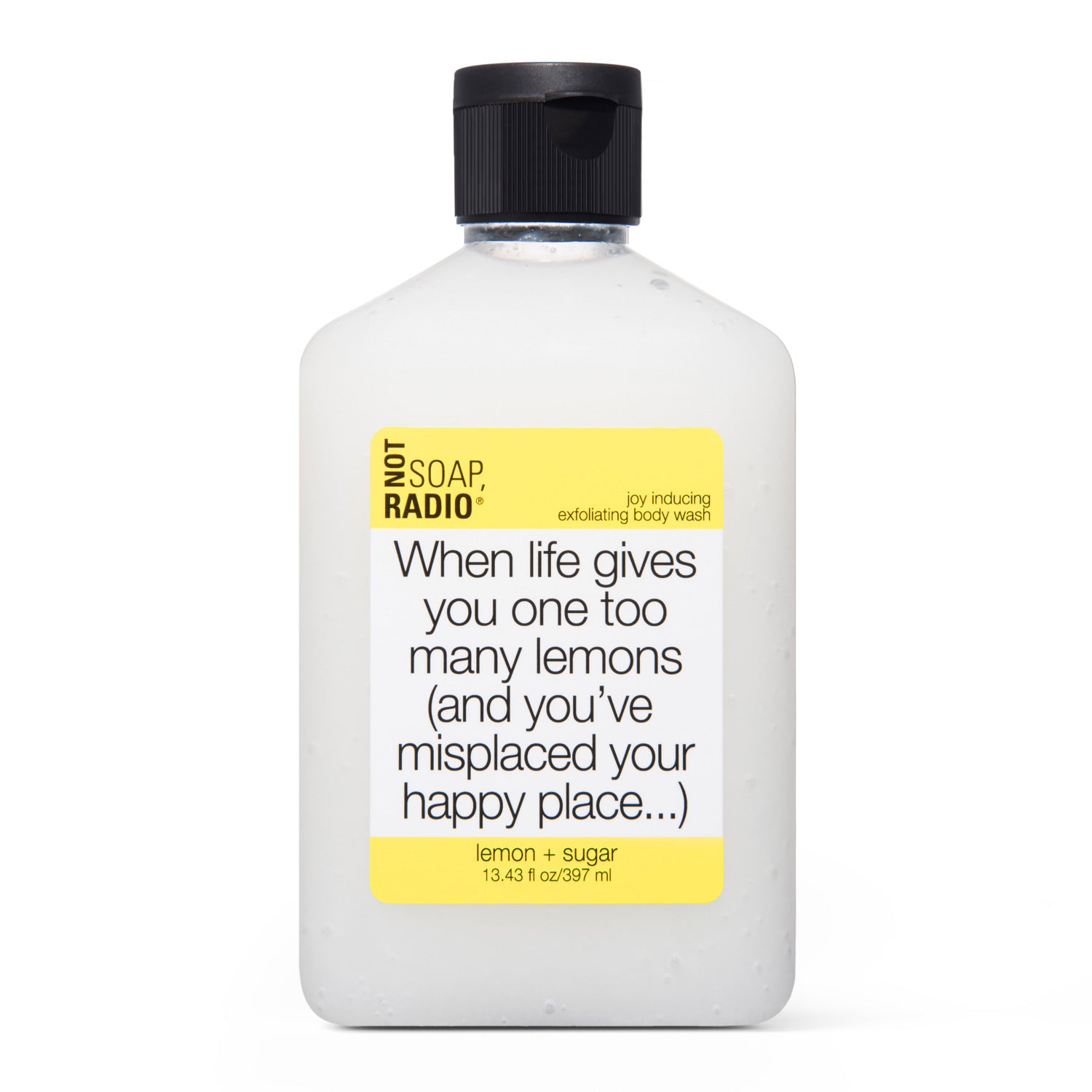 When life gives you one too many lemons (and you've misplaced your happy place...) - Not Soap Radio Exfoliating body wash