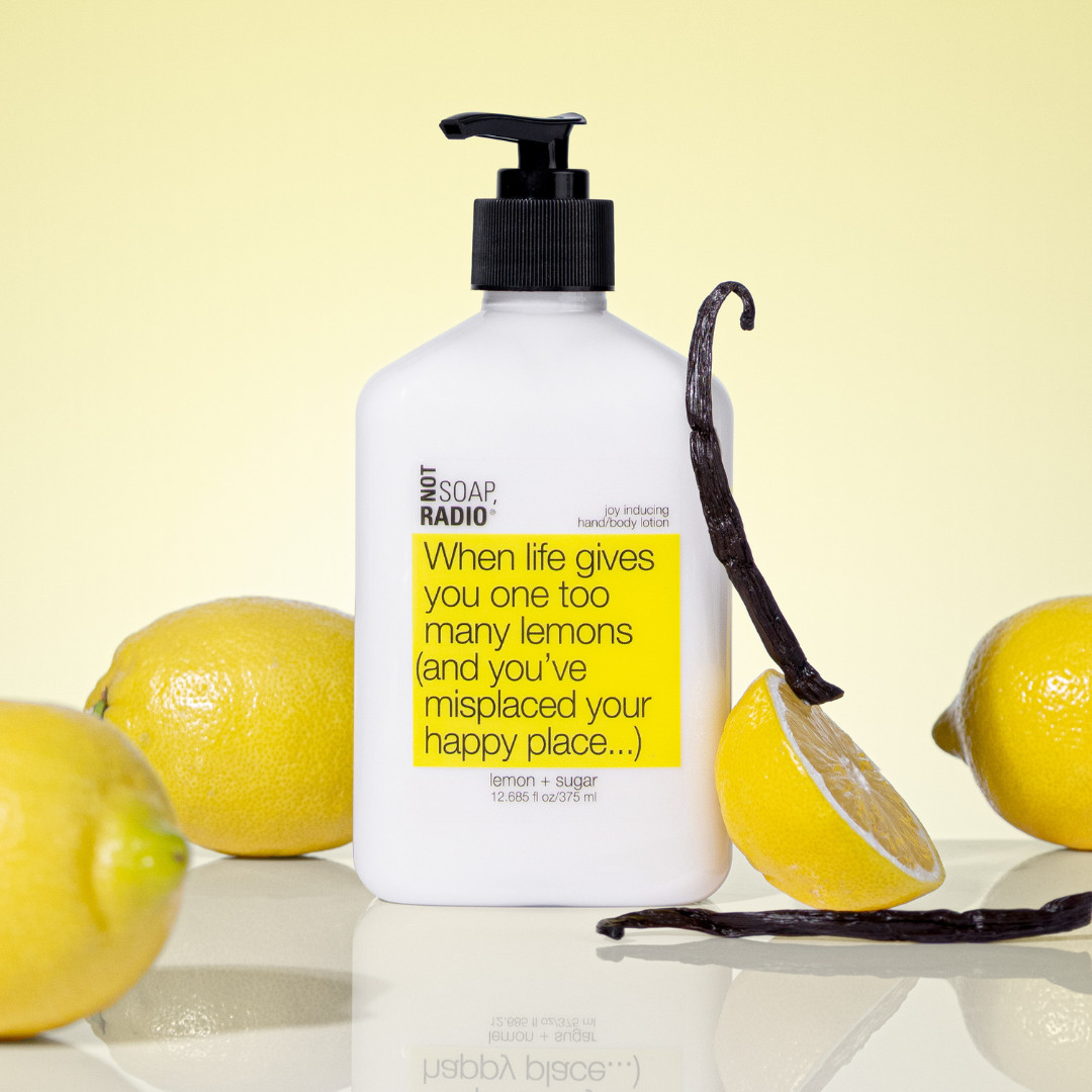 When life gives you one too many lemons (and you've misplaced your happy place...) <b>hand/body lotion</b>