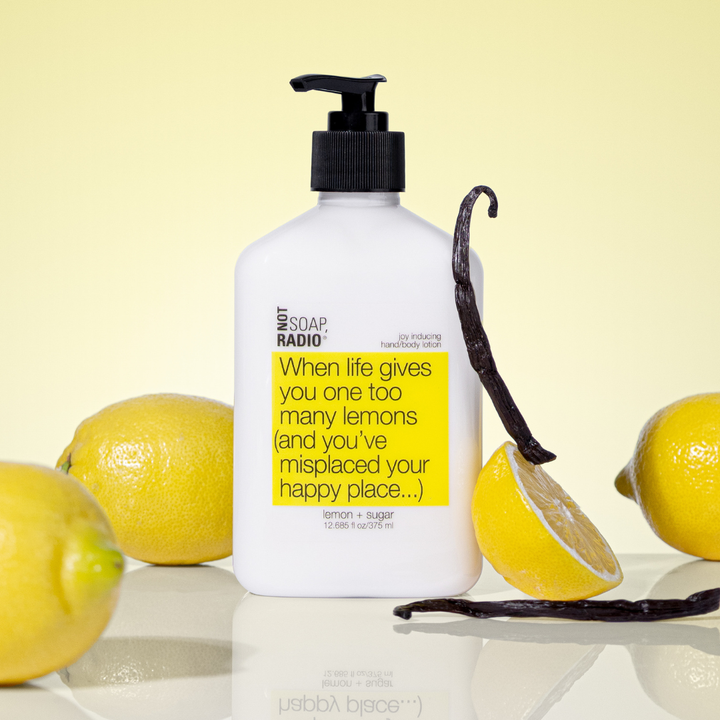When life gives you one too many lemons (and you've misplaced your happy place...) <b>hand/body lotion</b>