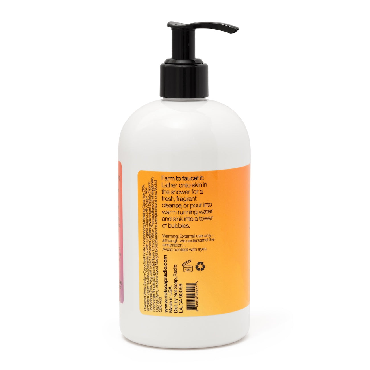 Natural Harvest Peach Bath/Shower Gel | Farm to Bottle – notsoapradio