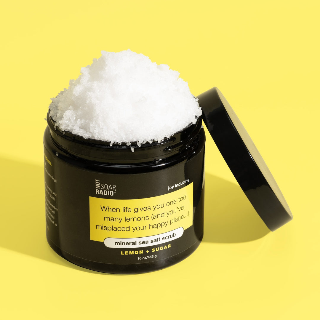 When life gives you one too many lemons mineral sea salt scrub