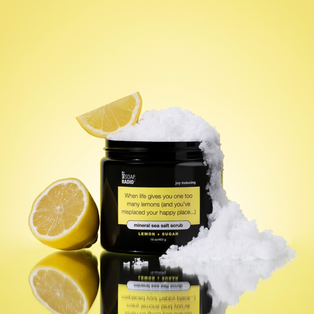 When life gives you one too many lemons  <b>mineral sea salt scrub </b>