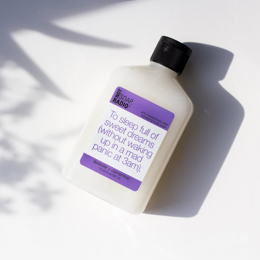 An anti-mania, stress relief sleep aid bath and body care scrub