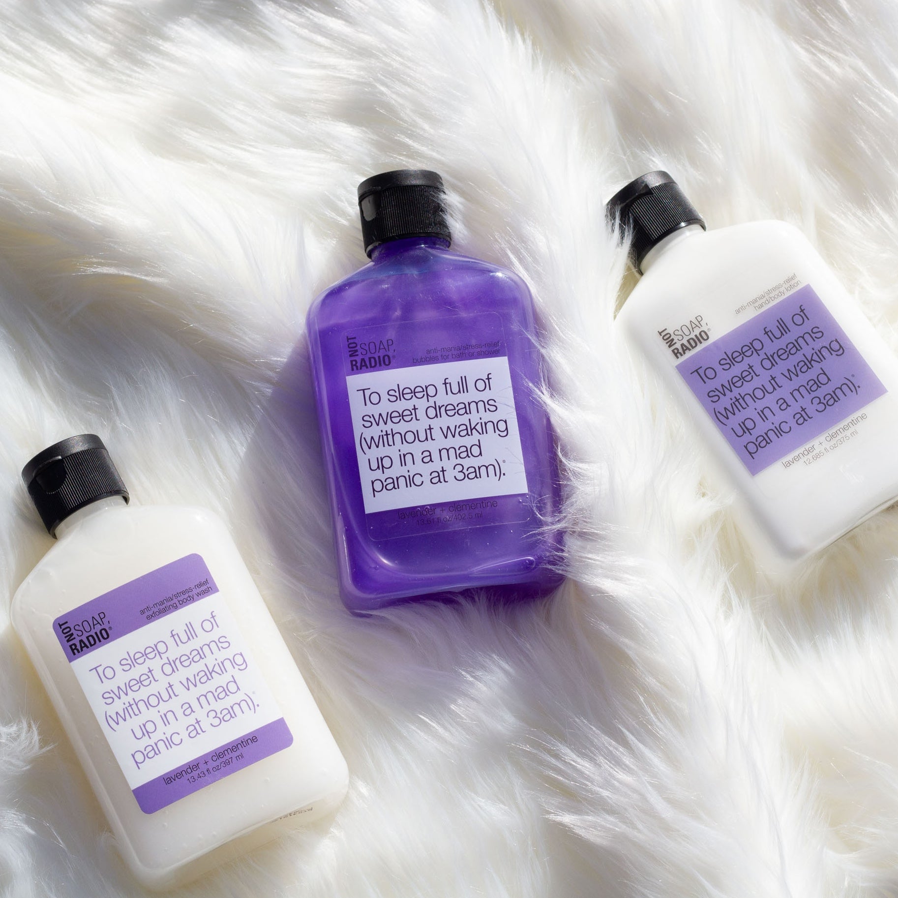 Lavender Aromatherapy Bath and Body Gift Set Trio | Not Soap Radio